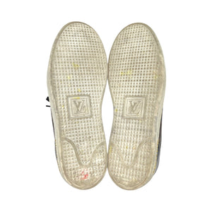 Louis Vuitton White Leather and Monogram Canvas Frontrow Sneakers Size 36.5  - ShopStyle