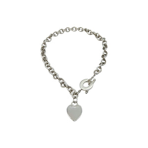 Tiffany & Co. Sterling Silver Heart Toggle Necklace