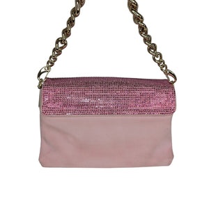 Versace Crystal Palazzo Sultan Pink Chain Shoulder Bag