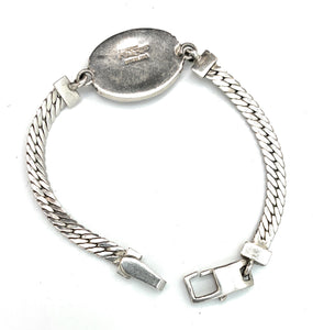 Landers Old Pawn Sterling Silver & Channel Inlay Multi-Gemstone Bracelet