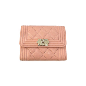 CHANEL, Bags, Chanel Mini Trifold Caviar Leather Wallet