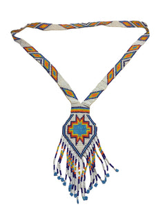 Old Pawn Navajo Double Sided Ceremonial Beaded Necklace