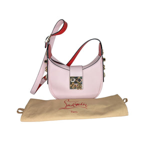 Christian Louboutin Carasky Mini Studded Leather Hobo Bag 