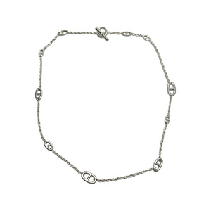 Hermès Sterling Silver Farandole Necklace 80