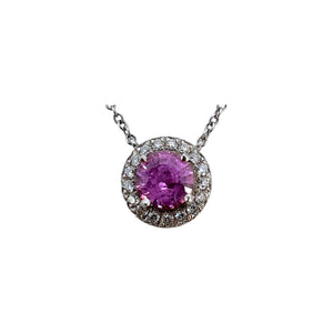 Tiffany & Co. Platinum, Diamond, & Pink Sapphire Necklace