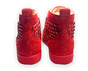 Louis Orlato High Top Sneakers in Red - Christian Louboutin