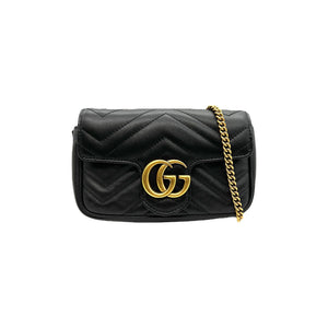 Gucci GG Marmont Small Matelassé Camera Bag - Black Crossbody