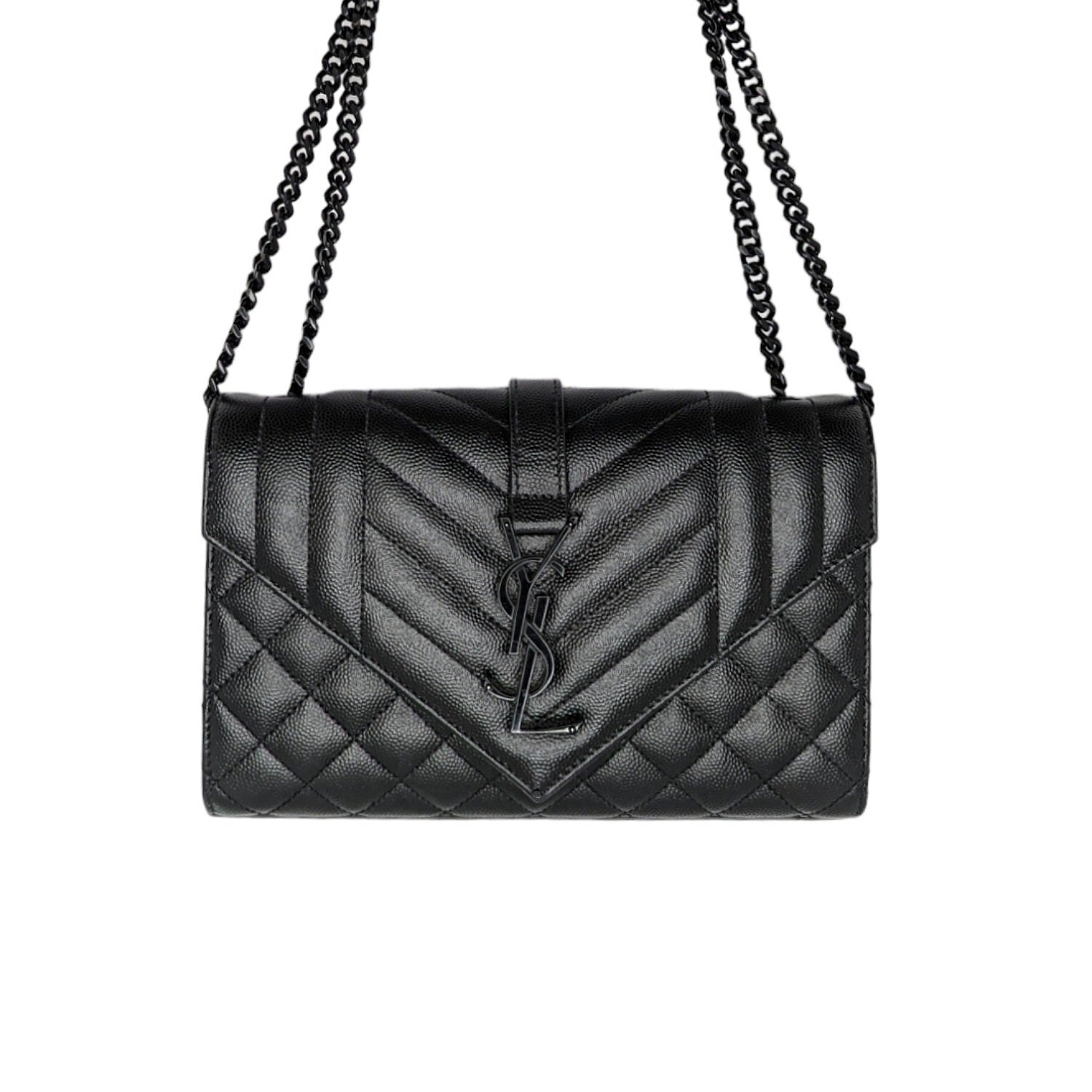 Saint Laurent Triquilt Small Grained Leather Crossbody Bag