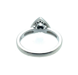 Teufel 14K White Gold Diamond Heart Spinner Ring - Sz. 5.75