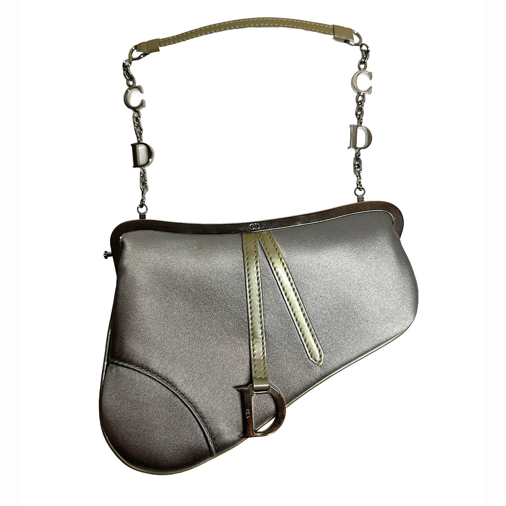 Letter Graphic Flap Saddle Bag, Clear Bag