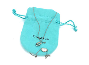 Vintage Elsa Peretti Tiffany & Co Sterling Silver Bean Pendant Necklace