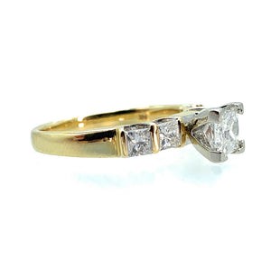 14K Yellow Gold 1.35ctw Diamond Engagement Ring - Sz. 6.75