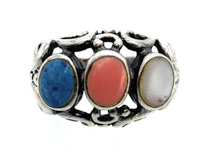 Vintage Sterling Silver Multi-Stone Ring, 7.75