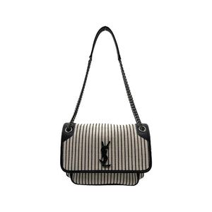 Saint Laurent Niki Medium Striped Canvas Bag | The ReLux