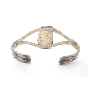 Moon Stone Sterling Silver Split Shank Cuff Bracelet