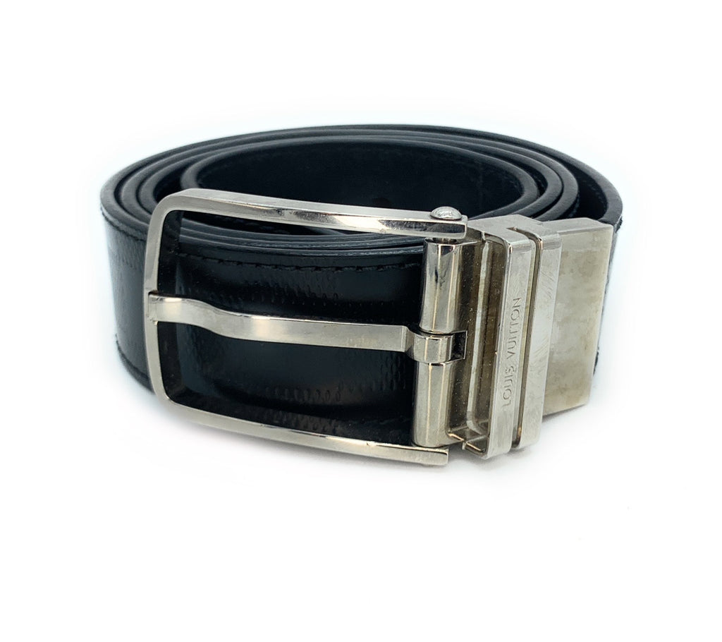 Louis Vuitton Black Damier Inifini Leather Boston Reversible Belt 105CM  Louis Vuitton