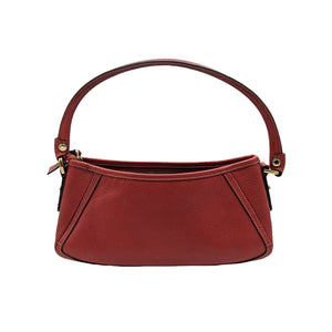 CHRISTIAN DIOR Vintage Pochette Shoulder Bag Leather Red x GoldHardware