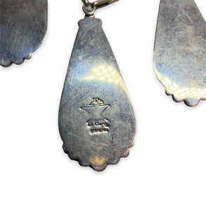 Daniel Coriz Santo Domingo Multi Stone Inlay & Sterling Silver Pendant Necklace