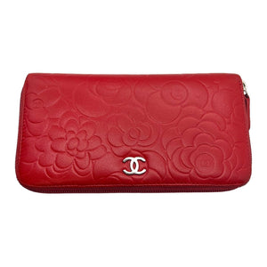Chanel Red Camellia Wallet