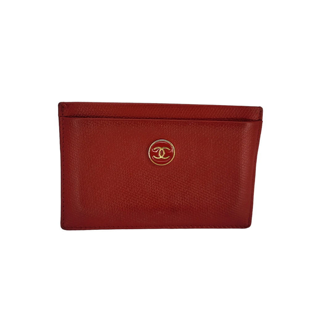 CHANEL レザーケース レッド fe1a108a7f34dc17eeeb0504b9f586
