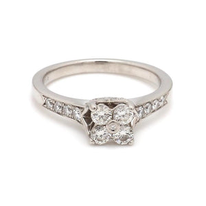 Platinum 0.60ctw Diamond Engagement Ring - Sz. 7