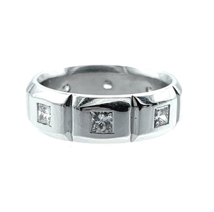 Platinum 1.00ctw Diamond Men's Ring - Sz. 9.75