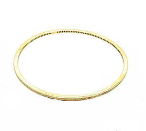 18K Yellow Gold 1.14ctw Fancy Yellow Diamond Eternity Thin Bangle Bracelet
